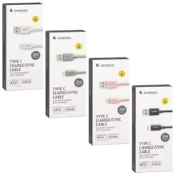 Goodmans Type C Charge/Sync Cable 2m - Light Pink -Stanlty Shop 390301 goodmans type c charge and sync cable 2m main