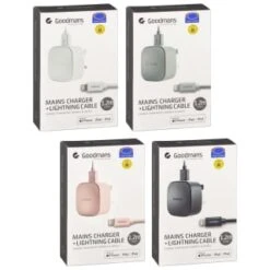 Goodmans Lightning Mains Charger & Cable 1.2m - White 7 Goodmans Lightning Mains Charger & Cable 1.2m - White -Stanlty Shop 390331 goodmans mains charger and lightning cable 1 2m main