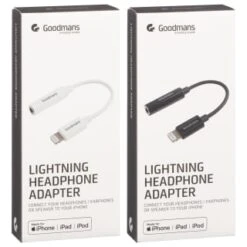 Goodmans Lightning Headphone Adapter - White -Stanlty Shop 390347 goodmans lightning headphone adapter main