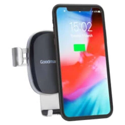 Goodmans Qi Autosense In Car Phone Holder -Stanlty Shop 390385 goodmans car vent mount with wireless charging 2