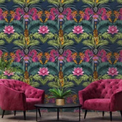 Wilson Navy Wallpaper