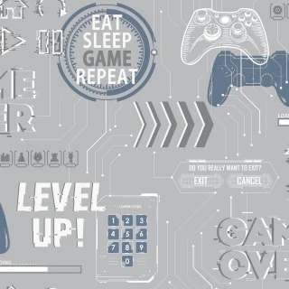 Game Over Grey & Navy Wallpaper 4 Game Over Grey & Navy Wallpaper - Image 2