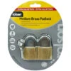 Rolson Medium Brass Padlock 40mm 2pk -Stanlty Shop 394381 rolson 40mm medium brass padlock