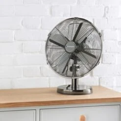 Blaupunkt Metal Desk Fan 12" -Stanlty Shop 395250 blaupunkt 12 inch metal desk fan 3