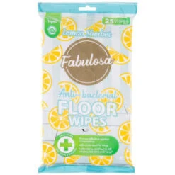 Fabulosa Anti-Bacterial Floor Wipes 25pk - Lemon Sherbet