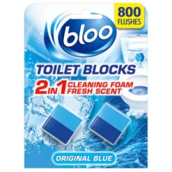 Bloo 2-in-1 Toilet Blocks 2pk - Original Blue
