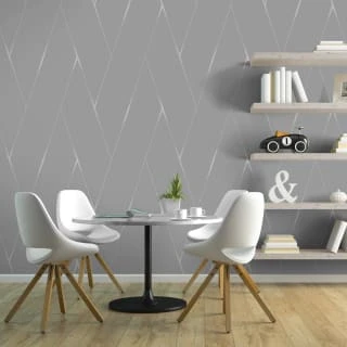 B&M Armando Geo Grey Wallpaper 3 B&M Armando Geo Grey Wallpaper