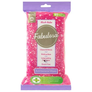 Fabulosa Anti Bacterial Wipes 80pk - Blush Babe 3 Fabulosa Anti Bacterial Wipes 80pk - Blush Babe