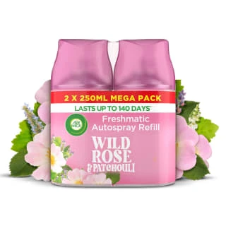 Air Wick Freshmatic Twin Refill 2pk - Wild Rose & Patchouli 3 Air Wick Freshmatic Twin Refill 2pk - Wild Rose & Patchouli