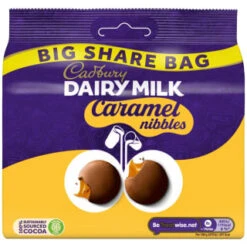 Cadbury Dairy Milk Caramel Nibbles Big Share Bag 186g