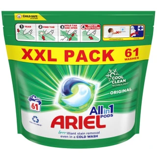 Ariel All-in-1 Laundry Pods & Oxi Stain Remover 61pk 3 Ariel All-in-1 Laundry Pods & Oxi Stain Remover 61pk