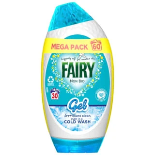 Fairy Non Bio Washing Gel Mega Pack 60 Washes 3 Fairy Non Bio Washing Gel Mega Pack 60 Washes