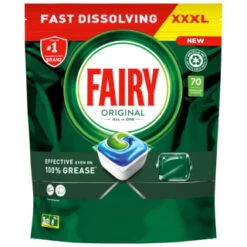 Fairy Original All-in-One Dishwasher Capsules 70pk