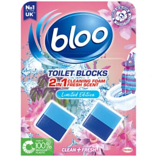 Bloo 2-in-1 Toilet Blocks 2pk - World In Bloom Spring Edition 3 Bloo 2-in-1 Toilet Blocks 2pk - World In Bloom Spring Edition