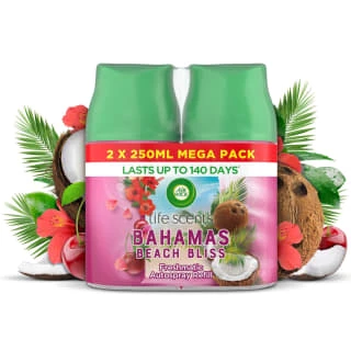Air Wick Life Scents Freshmatic Twin Refill 2pk - Behamas Beach Bliss 3 Air Wick Life Scents Freshmatic Twin Refill 2pk - Behamas Beach Bliss